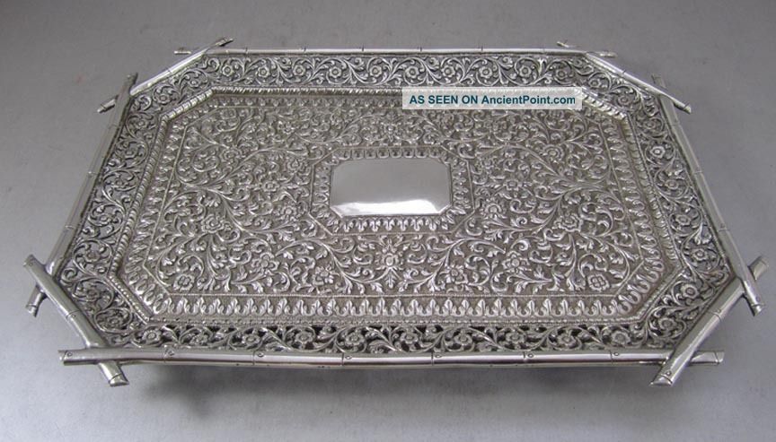 Great Indian Export Sterling Dresser Tray.  Top Quality Decoration Other photo