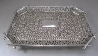 Great Indian Export Sterling Dresser Tray.  Top Quality Decoration photo