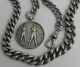 Lovely Heavy Antique Solid Silver H/marked Albert Watch Chain B1918 & Fob Medal Pocket Watches/ Chains/ Fobs photo 2
