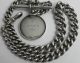 Lovely Heavy Antique Solid Silver H/marked Albert Watch Chain B1918 & Fob Medal Pocket Watches/ Chains/ Fobs photo 3