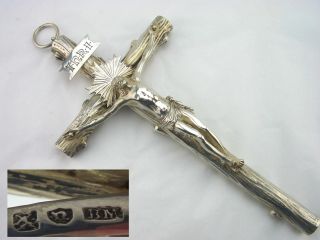 Fabulous Silver Crucifix Germany C1880 - 9 