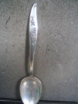 Sterling Oneida Heirloom Young Love Serving Spoon photo