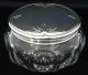 Antique Glass Vanity Dresser Jar Shreve Arts Crafts 14th Century Sterling Lid Other photo 3