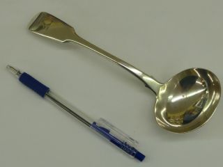 Antique Georgian Solid Hallmarked Sterling Silver Sauce Ladle 71.  2 Grams Vgc photo