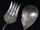 Harris & Shafer Sterling Silver Repousse Flatware Serving Pieces Spoon And Fork Other photo 8