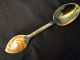 Danish Christmas Set For Child Spoon & Fork Sterling Gilded /enam - Made In 1971 Other photo 1