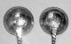 Pair Of 1930s King George India 1/2 Rupee Silver Coin Salt Spoons Salt Cellars photo 1
