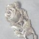 Antique German 800 Sterling Hildesheimer Rose Cream Soup Spoon Raise Floral Bowl Other photo 3