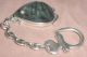 Gorgeous Sterling Silver 925 Labradorite Cabochon Gemstone Key Chain Ring 6 