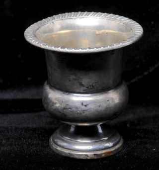 Vintage Fisher Sterling Silver Miniature Small Urn Or Toothpick Holder photo