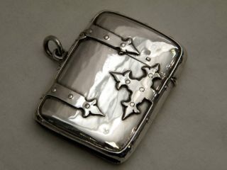 Unusual Silver Vesta Case Sheffield 1905 photo