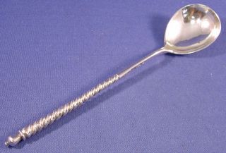 Russian Sterling Twist Etched Spoon photo