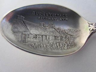 Sterling Silver Robert Burns Picture Bowl Spoon. . .  1903. . . photo