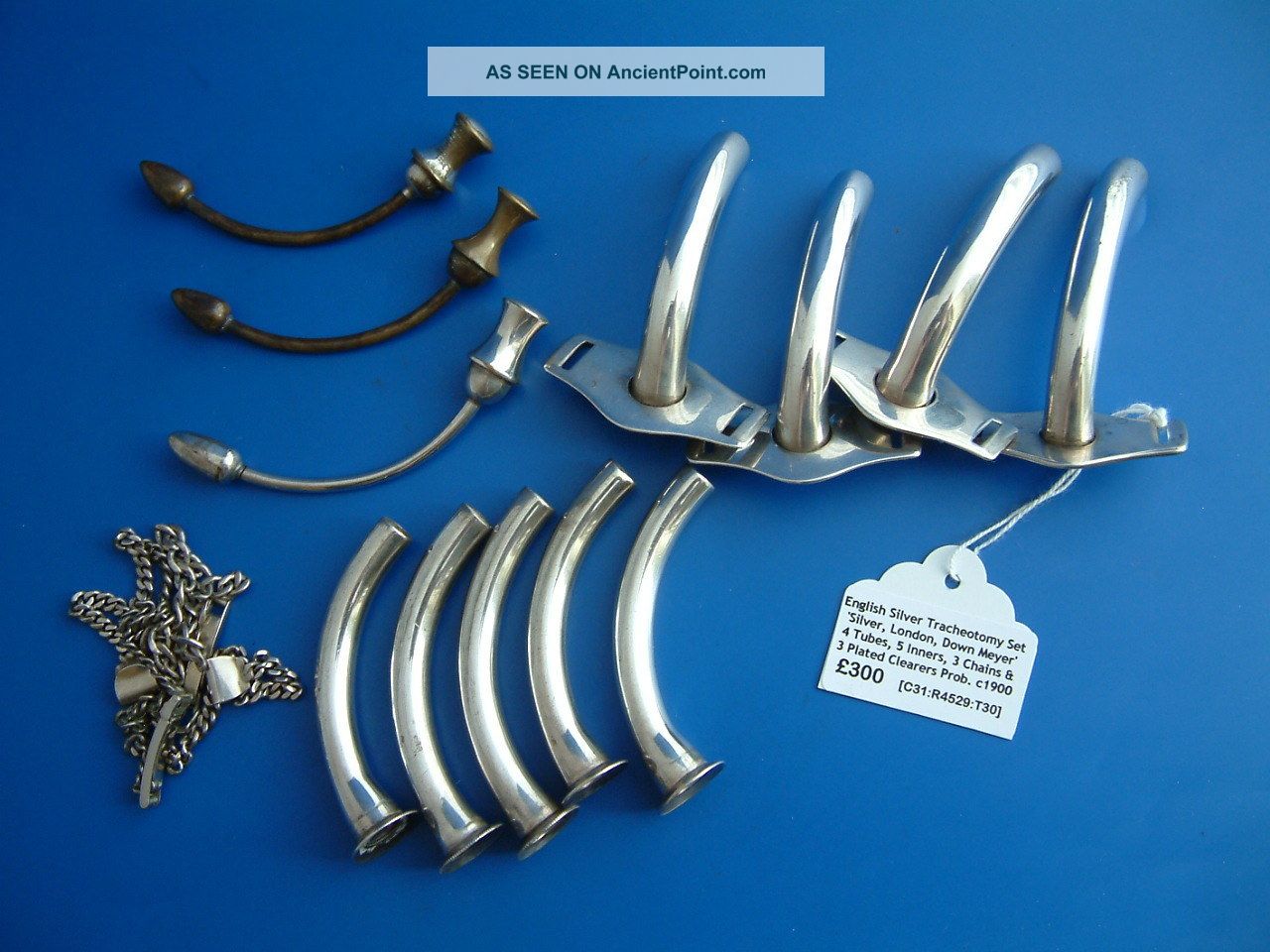 Medical: Sterling Silver Tracheotomy Set By Down Meyer - 14 Pieces Other photo