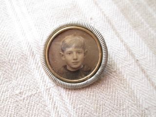 Antique Brooch Art Nouveax Wiht Little Boy/made In France photo