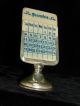 2 Ozs.  English 1922 Sterling Silver Celluloid Perpetual Calendar Heavy Pedestal Other photo 1