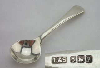 Vintage Silver Condiment Spoon - Birm 1939 - Levi & Salaman photo