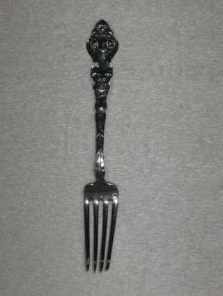 Antique Unger Brothers Sterling Silver Lunch Fork,  Douvaine - 6 3/4 