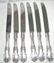 6 Reed And Barton Luncheon Knives “burgundy” Pattern With Sterling Silver Reed & Barton photo 1