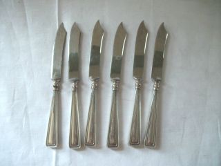 Domnick & Haff Virginia? Sterling Handle Individual Fruit Knives Set Of (6) 1912 photo