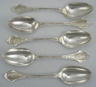 Wood & Hughes Angelo Sterling Tablespoons (5) Nm photo