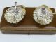 Antique Solid Hallmarked Sterling Silver Pair Of Salts With Box 58.  8g Other Solid Silver photo 1