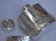 Edwardian 1909 English Sterling Silver Picture Side Tea Caddy,  Chester. Other photo 1