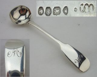 Victorian Silver Condiment Spoon - 1853 - William Robert Smily photo