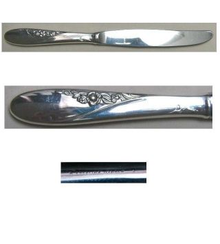 Rose Spray Luncheon Knife Gorham Sterling Easterling Co photo