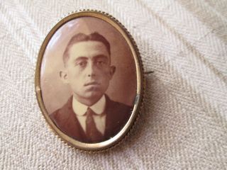 Antique Brooch Art Nouveax With Man/made In France photo