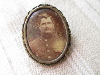 Antique Brooch Art Nouveax With Soldier/made In France photo