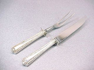 Sterling Silver Handels Curving Set / Knife And Fork photo