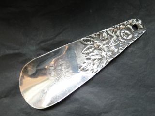 Shoe Horn U.  S.  A Sterling Silver Made By Crump & Low C0 C.  1880 photo