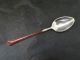 2 Coffee Spoon Red Enamel And Sterling Silver Birmingham 1963 Other photo 1