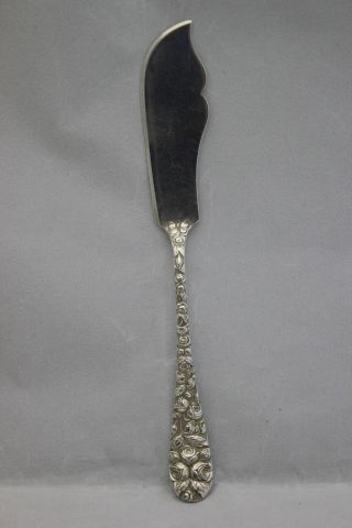 Antique Baltimore Rose By Schofield Sterling Silver Butter Spreading Knife 7 