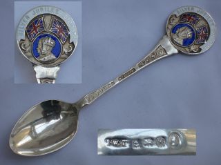 Rare Antique Sterling Silver/enamel Jubilee Spoon,  Jubilee Of King George V photo