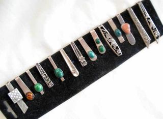 14 Sterling Silver Tie Pins Made In Israel photo