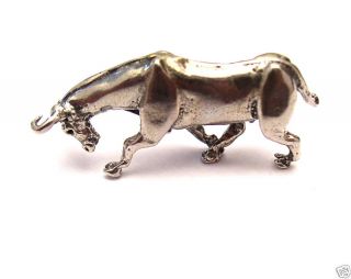 Sterling Silver 925 Figure Bull photo