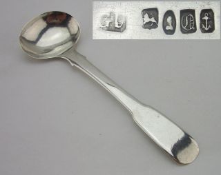 Rare Victorian Silver Condiment Spoon - Birm 1839 - George Unite photo
