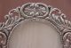 Antique Silver 800 Desk Picture Frame Glass Italy 2.  8 