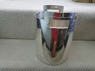 Art Deco Wine Cooler/ice Bucket Sterling Silver 800 - Italy C.  1930 photo