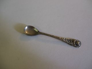 , Vintage Sterling Decorative Salt Spoon photo