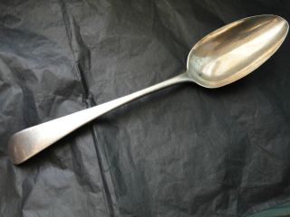 Large English Table Spoon Sterling Silver18th Century - Strange Marks photo