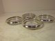Leonard Clear Glass With Silver Rim Coaster Set Dishes & Coasters photo 1