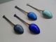 1932 Cg Hallberg Silver And Enamel Tea Coffee Spoons Other photo 3