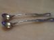 Set Of 2 Antique Sterling Silver Salt Dip Celler Spoons Paye & Baker.  925 P&b Pb Other photo 1