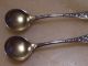 Set Of 2 Antique Sterling Silver Salt Dip Celler Spoons Paye & Baker.  925 P&b Pb Other photo 8