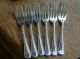Cased Set Of Solid Silver Cake/pastry Forks With Victorian Serving Fork Other photo 2