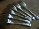 Cased Set Of Solid Silver Cake/pastry Forks With Victorian Serving Fork Other photo 4