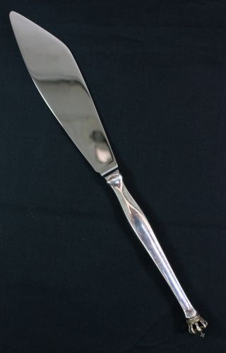 Danish Dg Sterling Silver Steel Flatware Serving Piece Cake Spatula Knife photo
